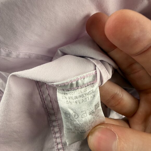 Gucci Purple Size 15 Long Sleeve Button Up Shirt Italy Made Authentic Cotton Mix - Picture 14 of 16